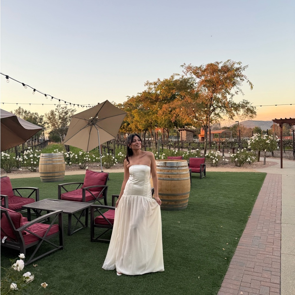WeWoreWhat Cream Maxi Dress